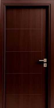 ELW Room Door 90 × 215 cm -Brown 212 with Accessories 201