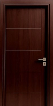 ELW باب غرفه Laminate 201 PVC حلق اكريليك 90 × 215 سم بنى 212 بالاكسسوار
