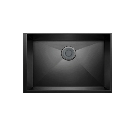 Purity kitchen sink HANDMADE BL 600 1 mm with accessories and drain Black