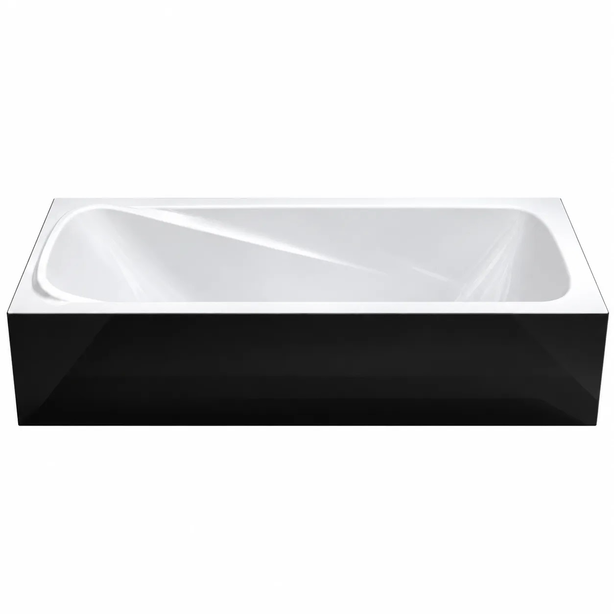 Bathtub Rovety Moscow  Right 70 × 150 cm Black Seamless with Waste