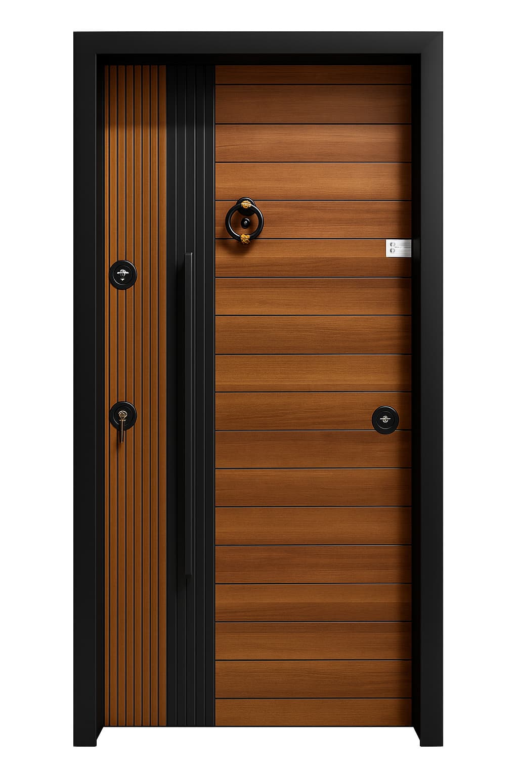 KH Armored Door Left 215 × 100 cm Brown 2060 - 2253