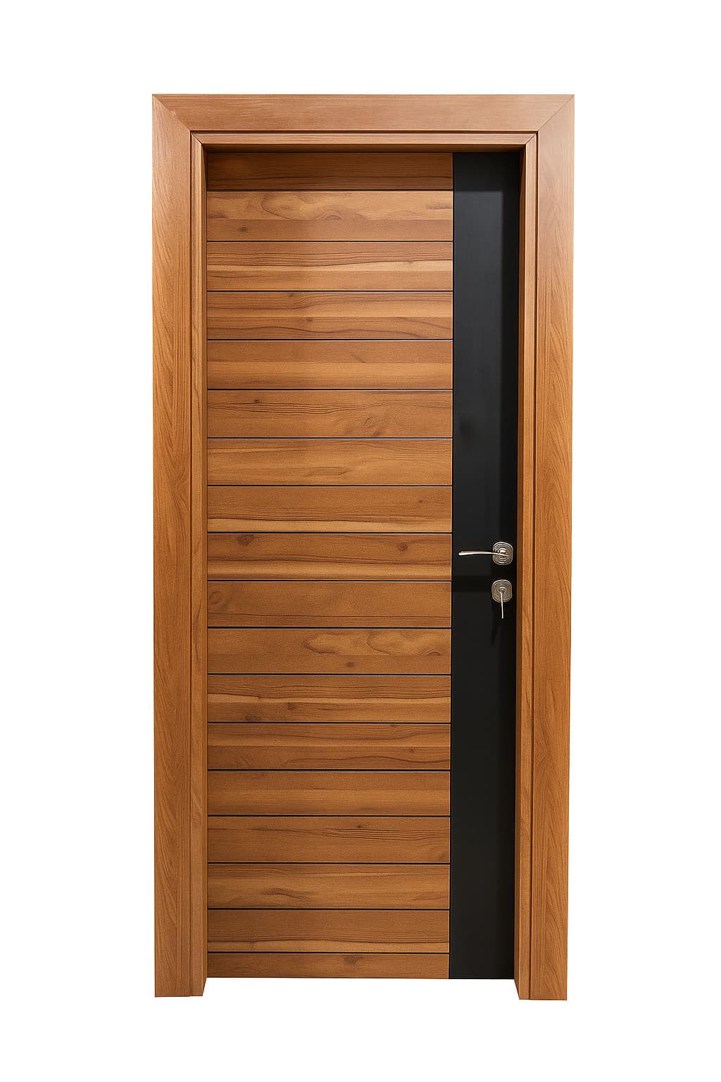 ELW باب غرفه 159 PVC حلق اكريليك 90 × 215 سم بنى 212 بالاكسسوار
