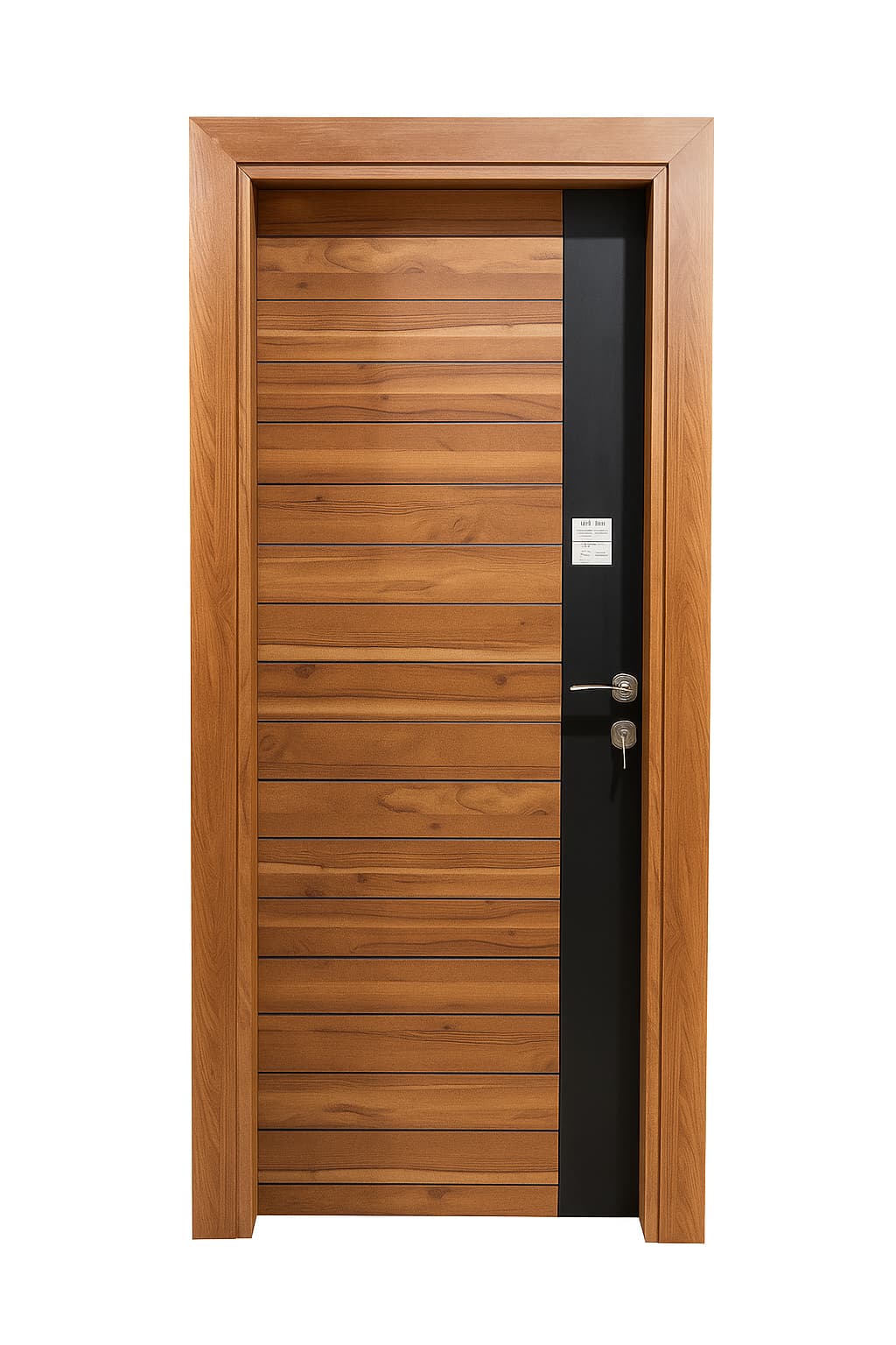 ELW Bathroom Door 80 × 215 cm Brown 212 with Accessories 159