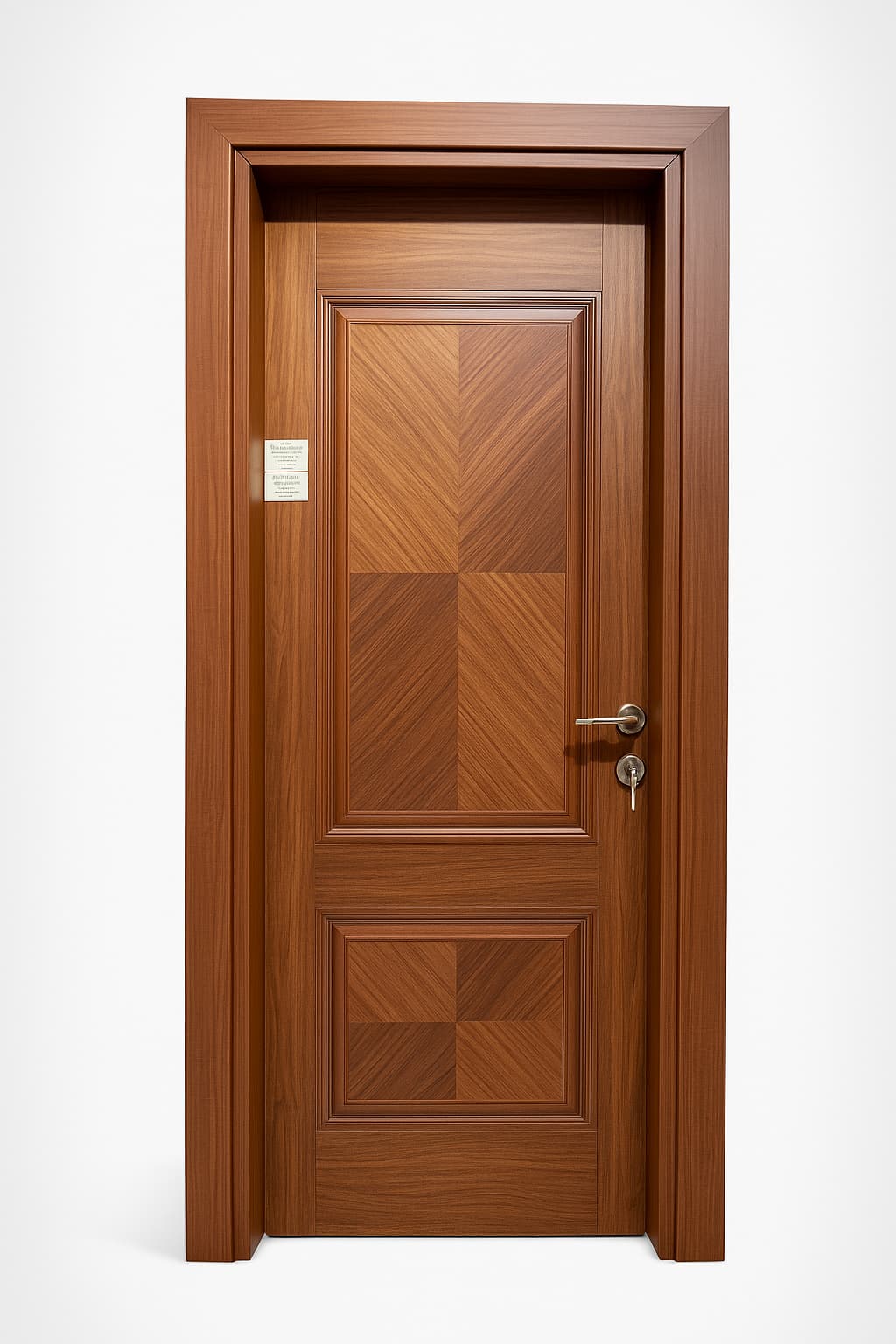 ELW Bathroom Door 80 × 215 cm Brown with Accessories 1045