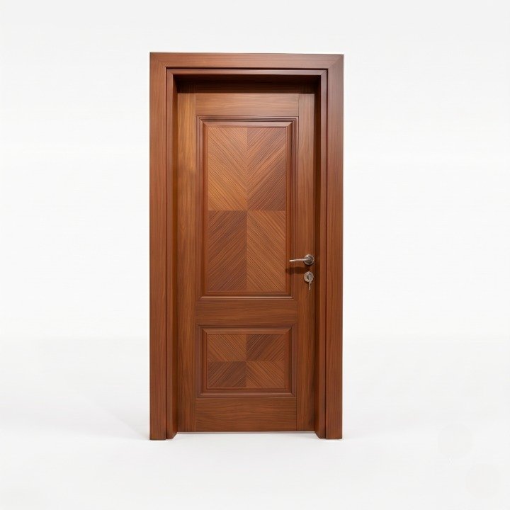 ELW Room Door 90 × 215 cm - Brown with Accessories 1045