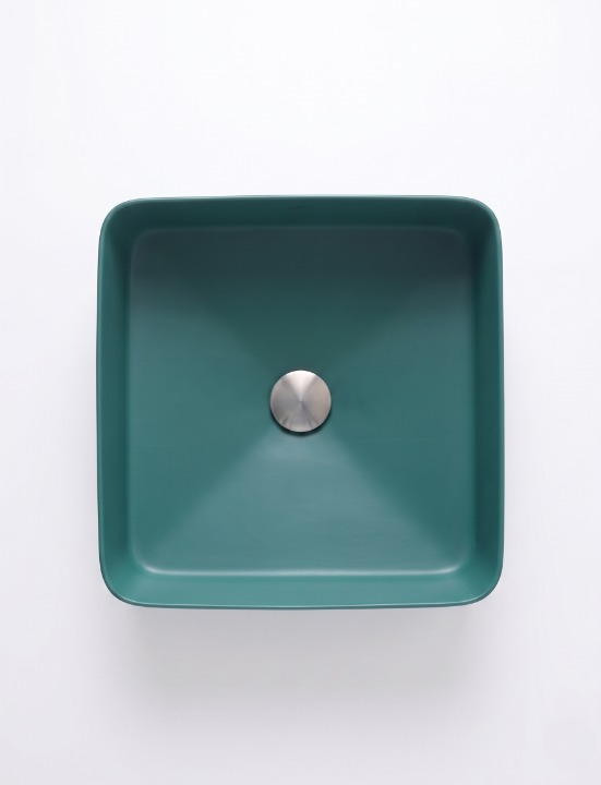 Sarreguemines Dinan Over Top Washbasin 40 cm Vert Opal
