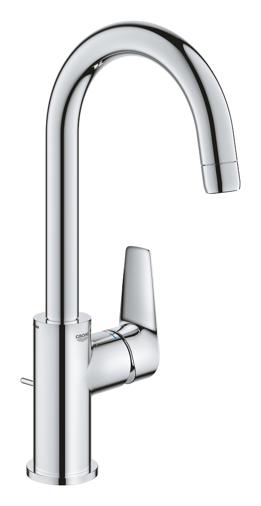 Grohe BauEdge High Basin Mixer with Pop-up Waste Chrome 23760001