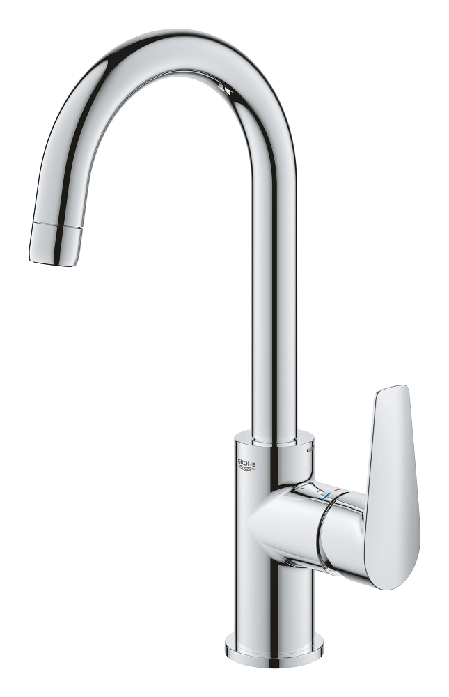 Grohe BauEdge High Basin Mixer with Pop-up Waste Chrome 23760001