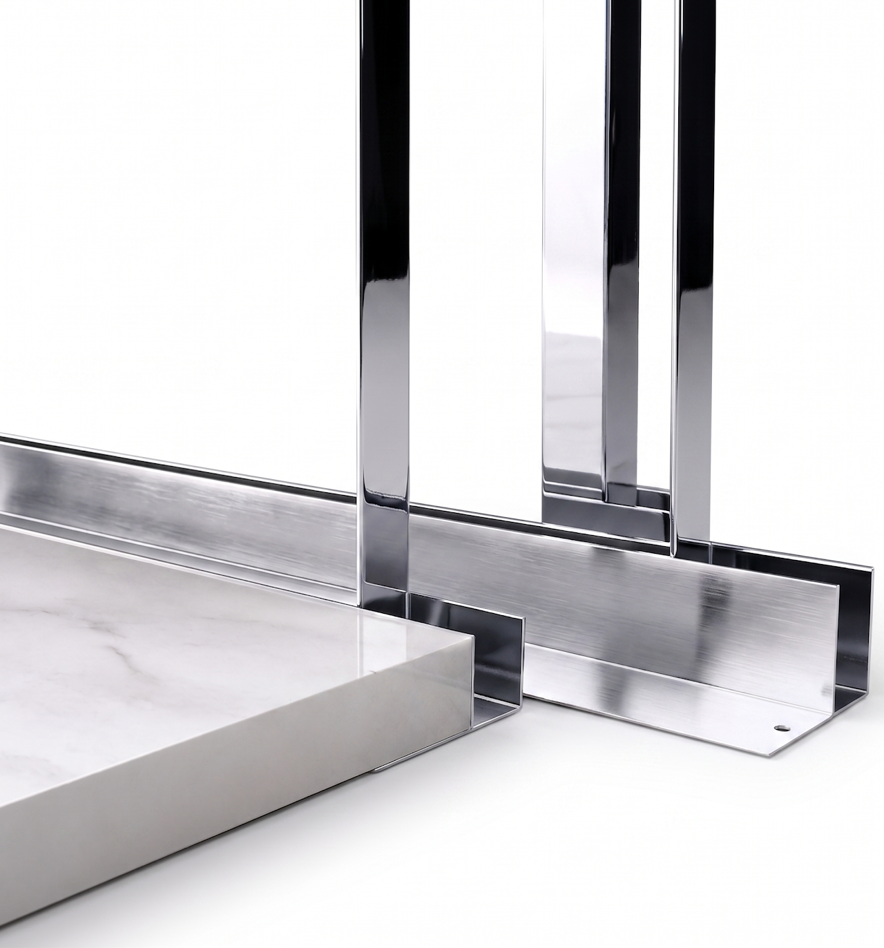 Sikoa Steel Stick Shape for Shower Cabin, 25mm Depth, Chrome 304 Chinese