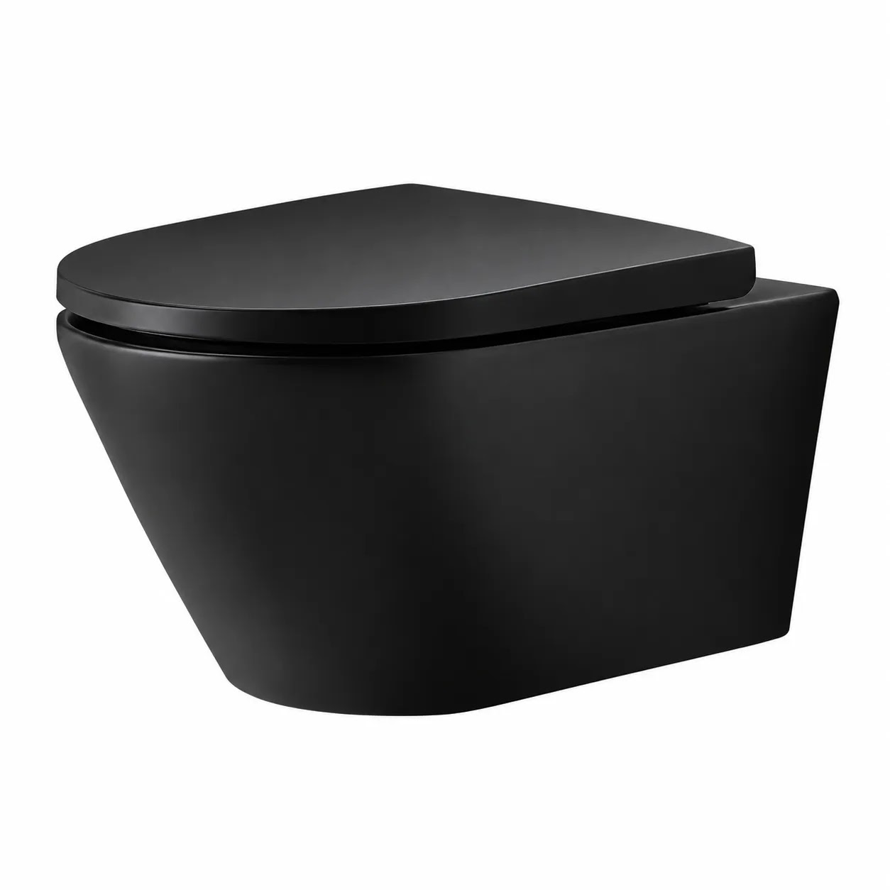 Duravit D-Neo Wall-Hung Toilet Rimless with Shower & Valve Matte Black 257749AD75