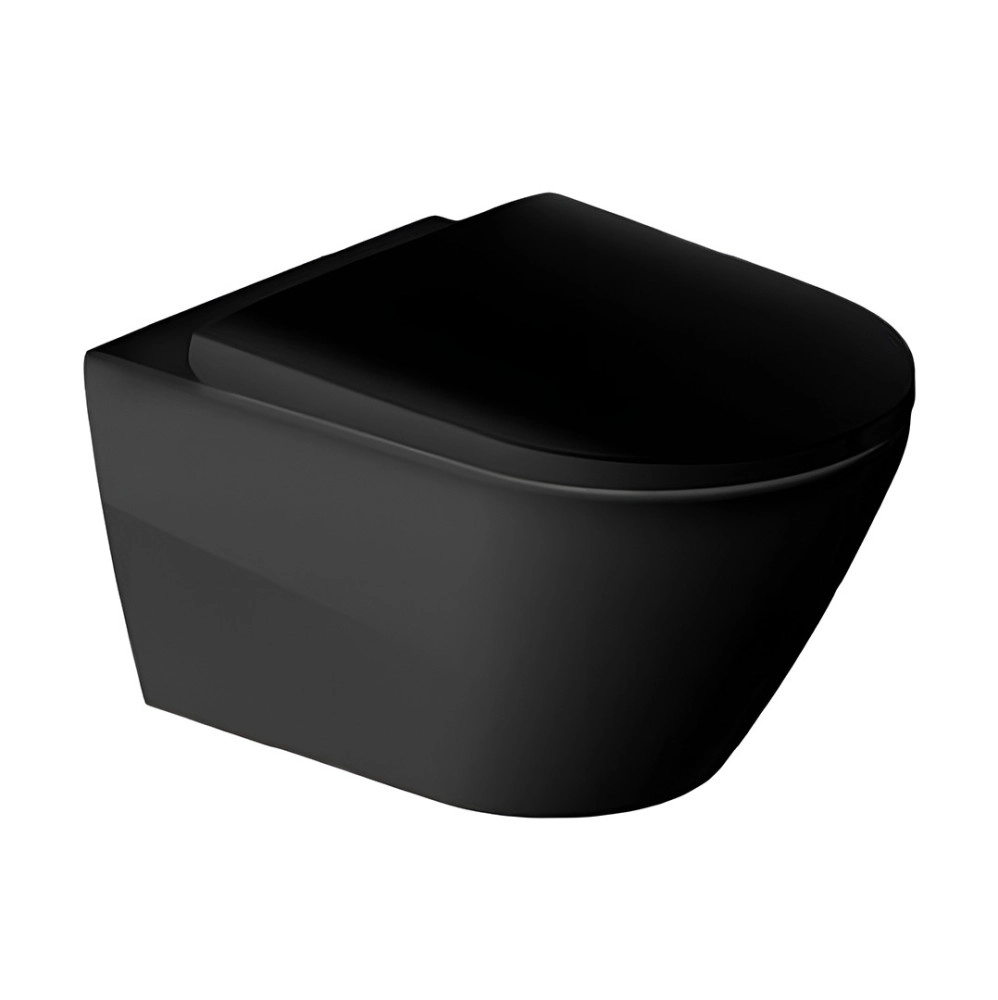 Duravit D-Neo Wall-Hung Toilet Rimless with Shower & Valve Matte Black 257749AD75