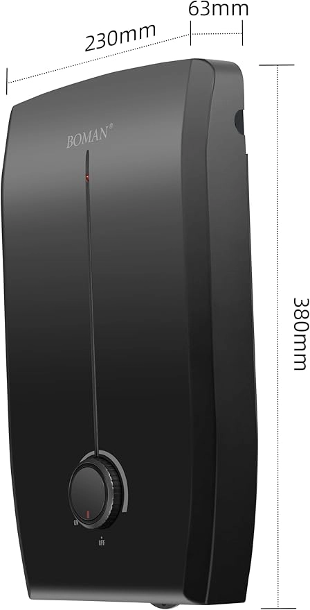 Instant Electric Water Heater Boman 11 kW 1 Phase GL 7-11 - Black