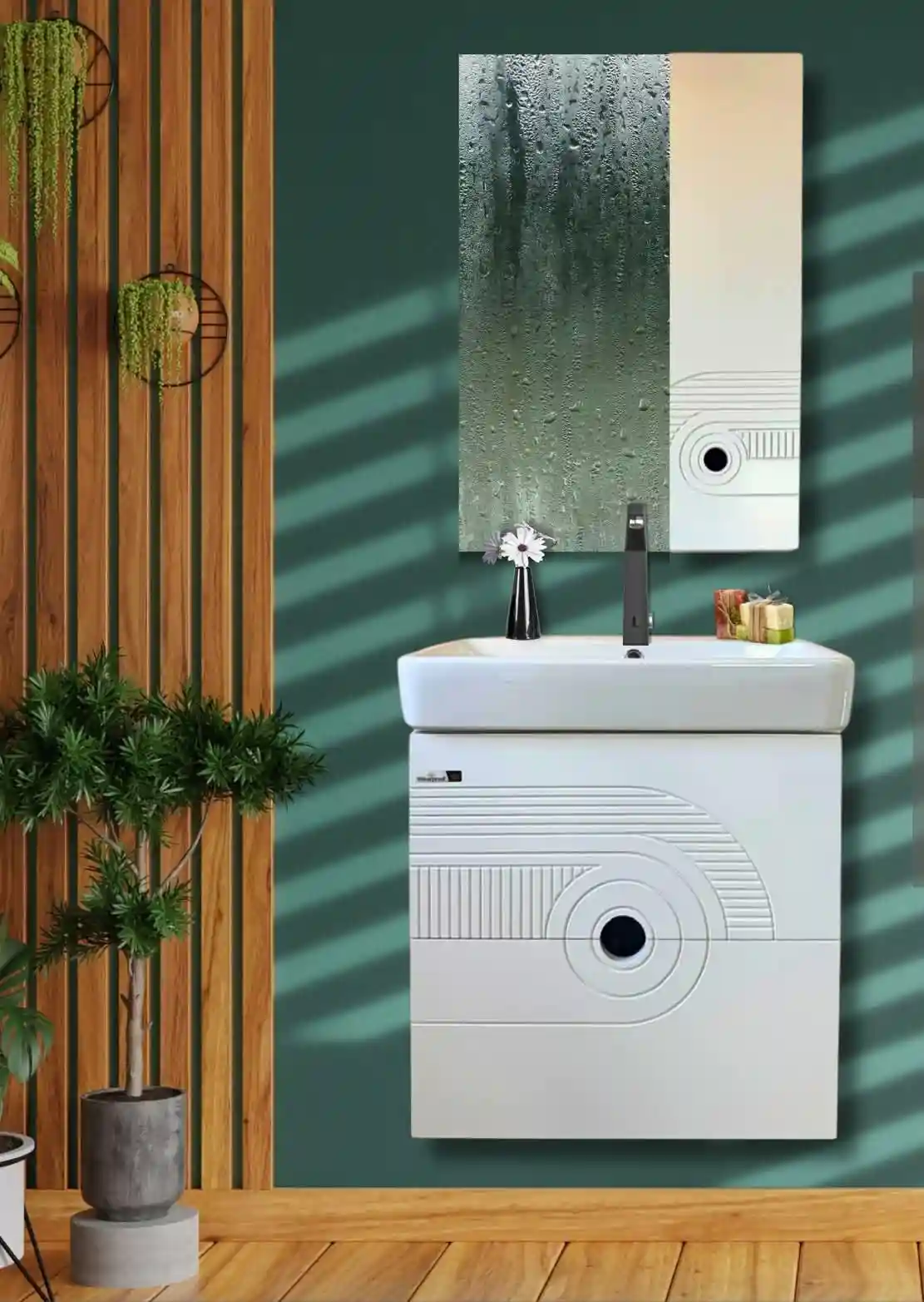 ووتر بروف وحده PV 230 بورديوم ابيض 60 سم بالمرايا لحوض نمبر ون 60 سم 2375600000