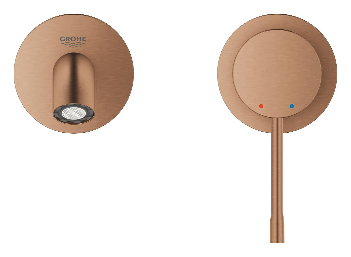 Grohe New Essence 2-hole basin mixer M size 18 cm Crafted - Matte Rose Gold