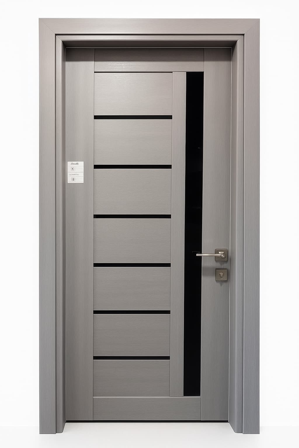 ELW باب حمام UK 905 PVC حلق اكريليك 80 × 215 سم جراى ماشا بالاكسسوار