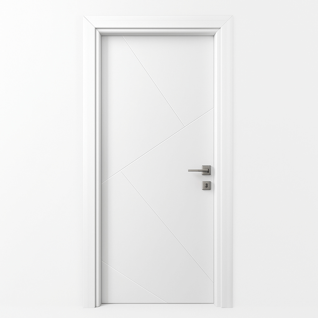 ELW باب غرفه Laminate 238 PVC حلق اكريليك 90 × 215 سم ابيض 203 بالاكسسوار