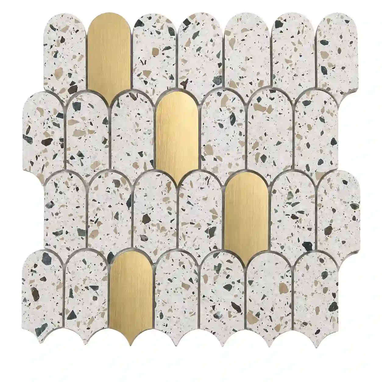 بيرويا شيت صينى رخام صناعى فينيس 304 ح موزاييك 31.5 × 34.5 سم
