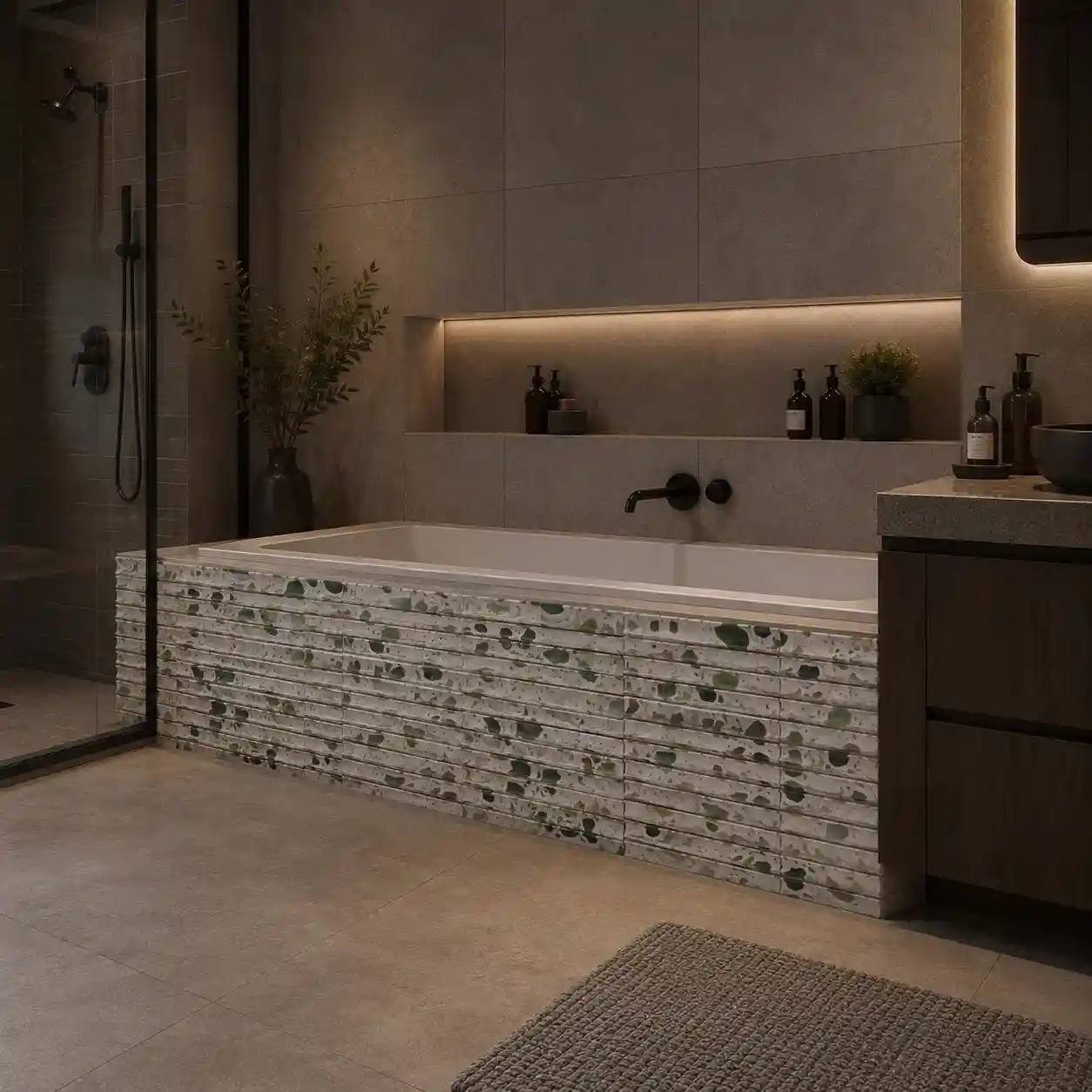 Beroia Chinese Artificial Marble Sheet Swiss 10-02 Mosaic 30.2 × 30.5 cm