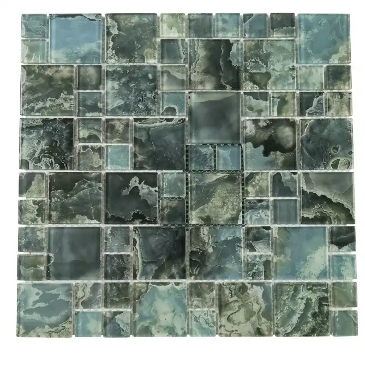 بيرويا شيت صينى زجاجى G 2348-02 حمام سباحه موزاييك 4 × 30 × 30 سم
