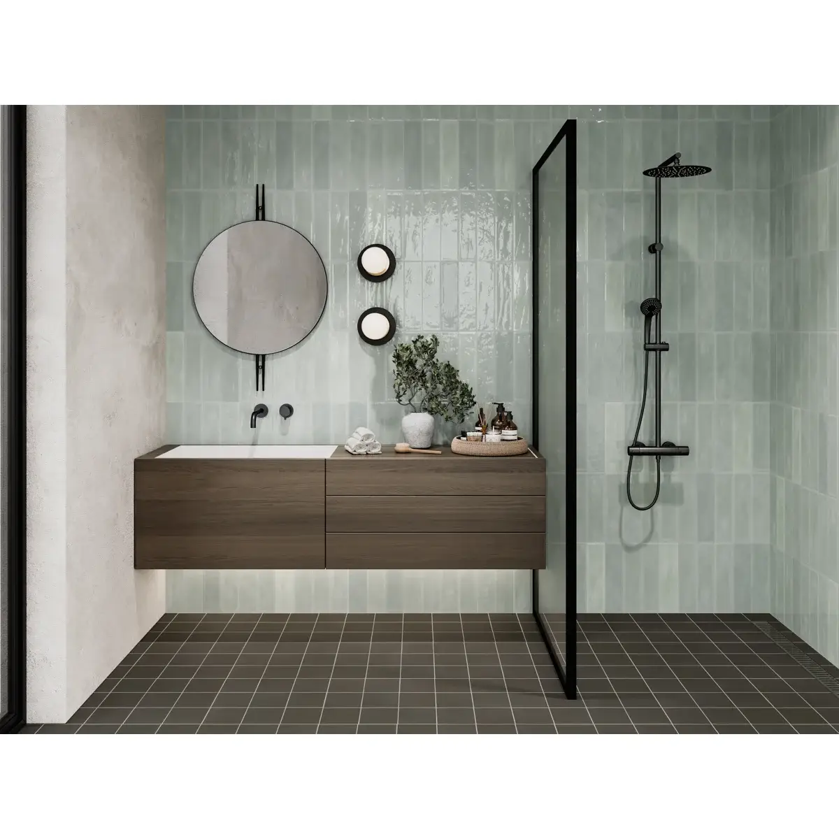 الجوهره سيراميك جيم ح 7.5 × 30 سم منت 1.125 فرز 1