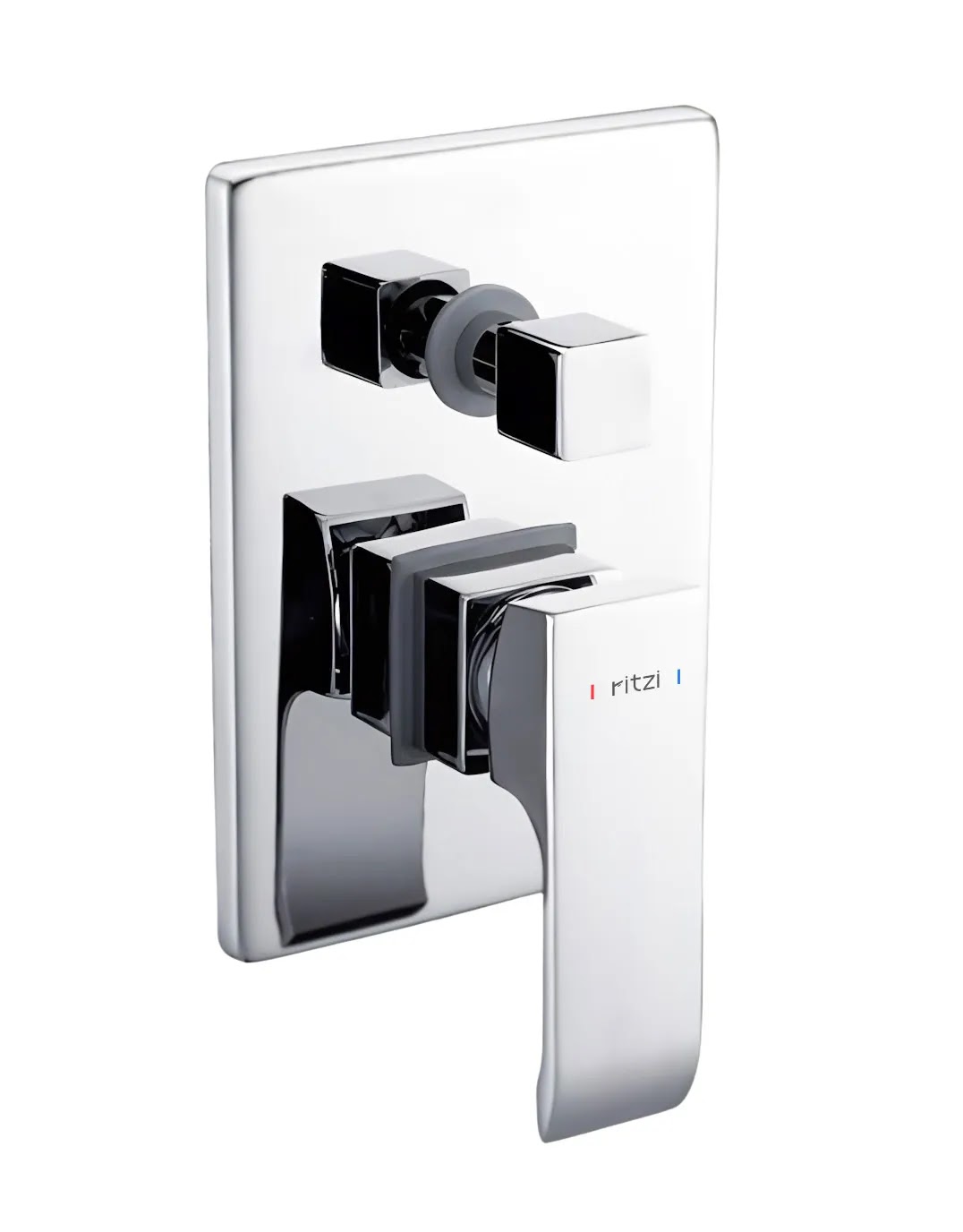 Concealed Bath Mixer Face Plate Ritzi Dainty With Diverter, 2-Way, Includes Body, Rectangular Chrome C2F-0005