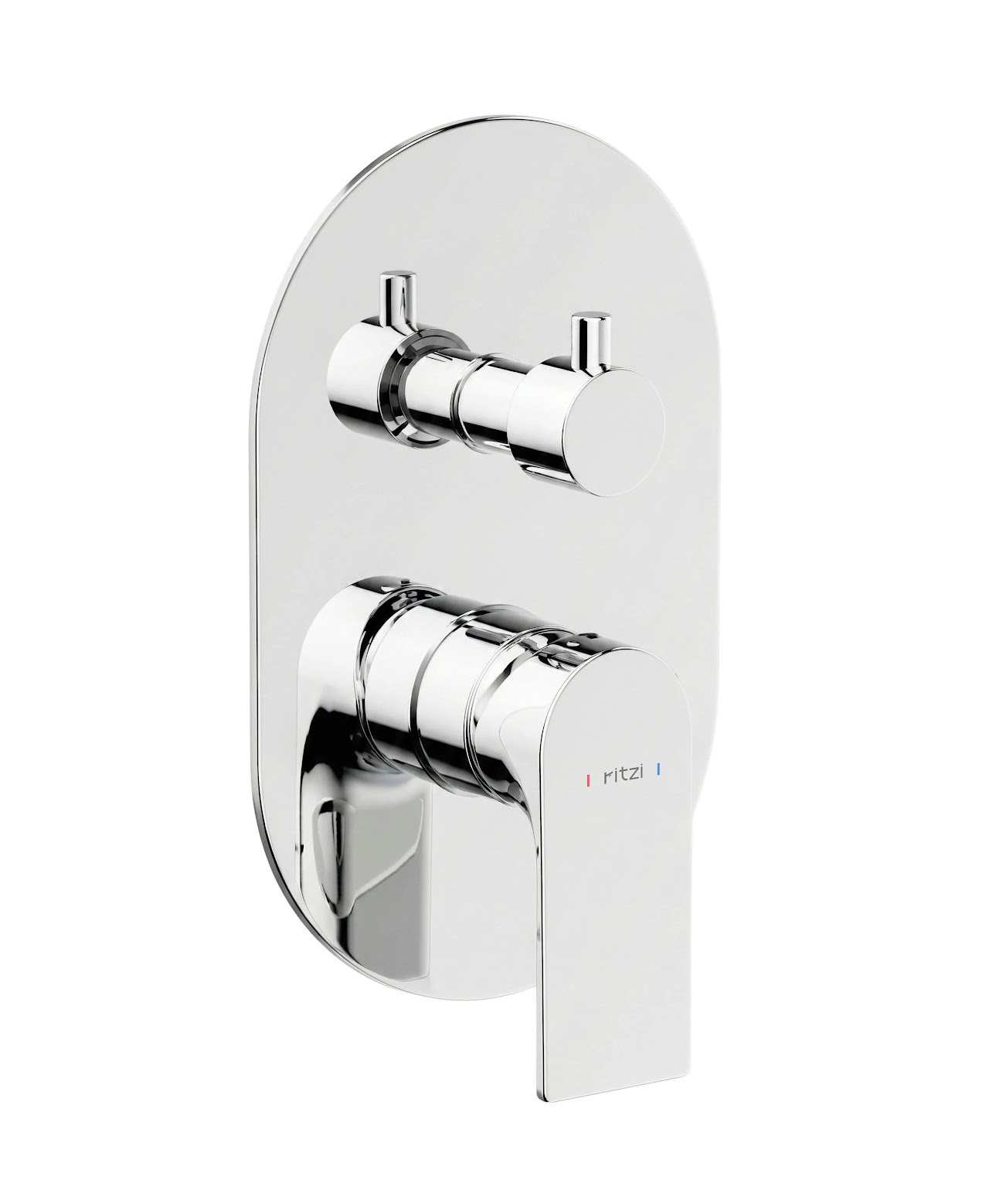Concealed Bath Mixer Face Plate Ritzi Finesse With Diverter, 2-Way, Includes Body, Round Chrome C2F-0005