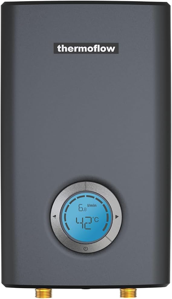 Thermoflow 12kW Instantaneous Electric Water Heater 1 Phase - Black