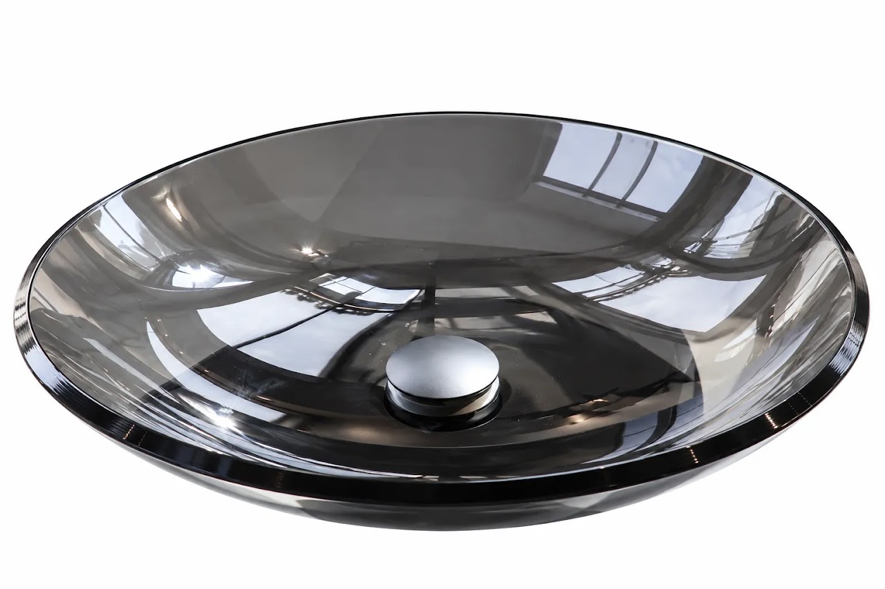 Over-Counter Basin Glacio Glass Black SF 007