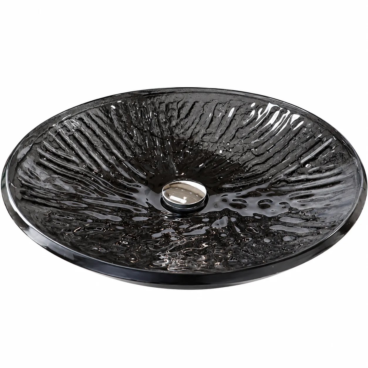 Over-Counter Basin Glacio Glass Black SF 004