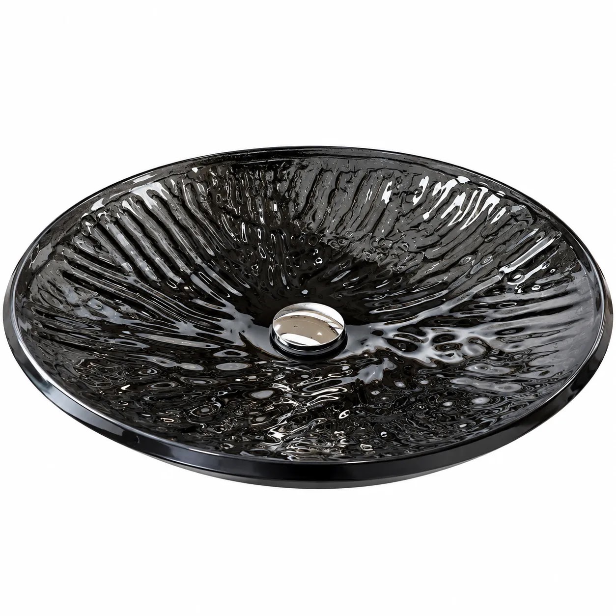 Over-Counter Basin Glacio Glass Black SF 004