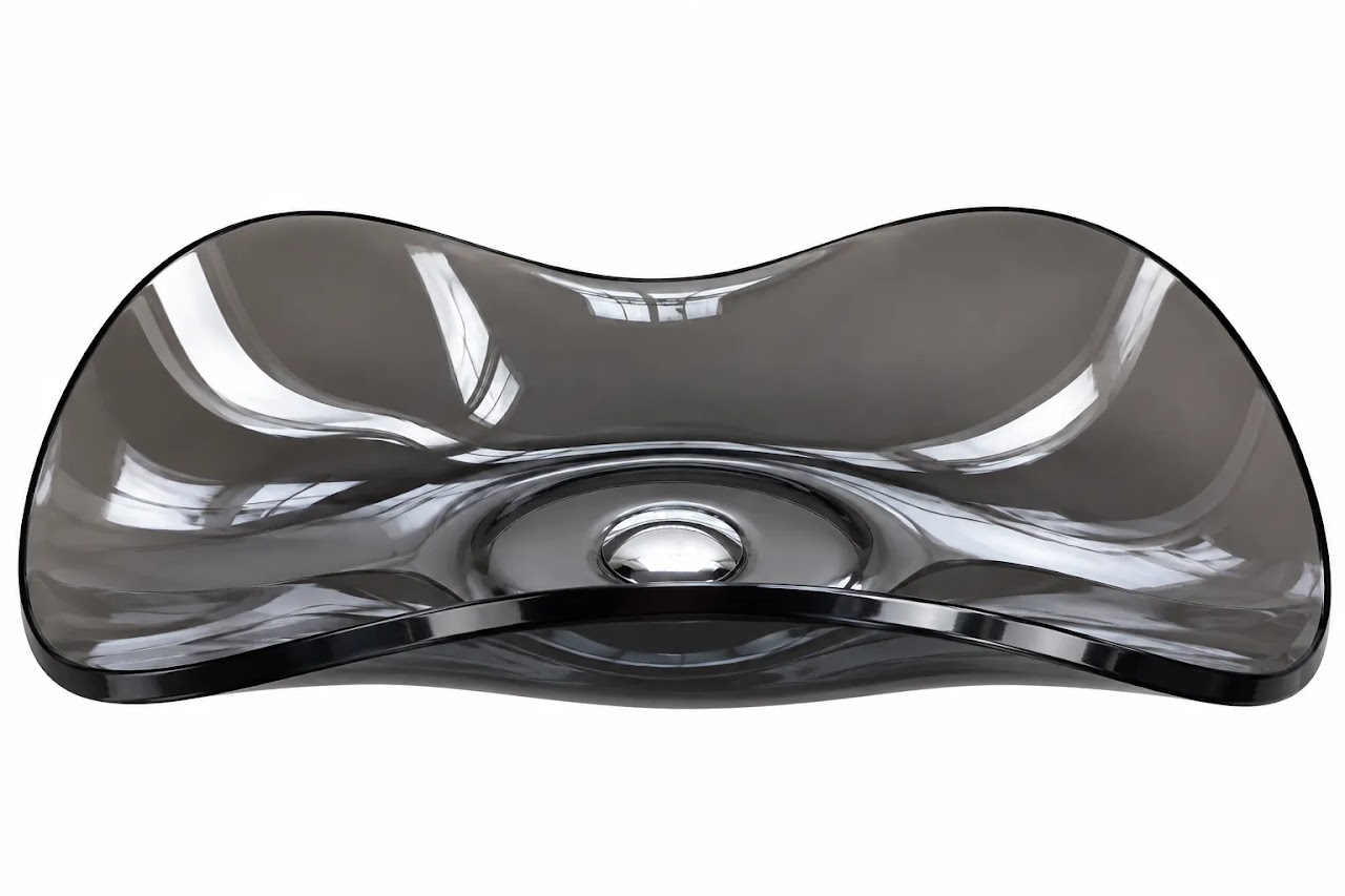 Over-Counter Basin Glacio Glass Black SH 001