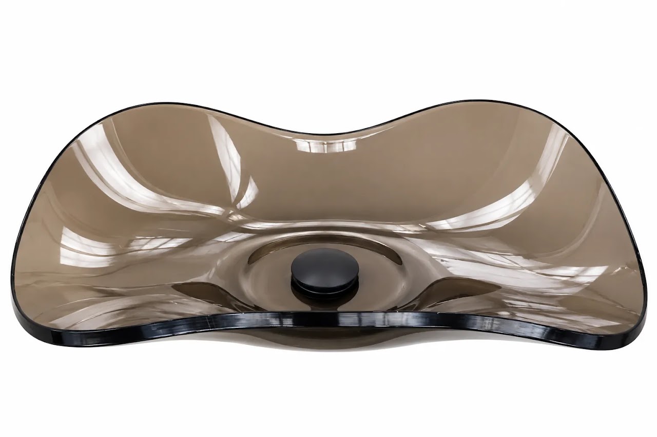 Over-Counter Basin Glacio Glass Amber SH 002