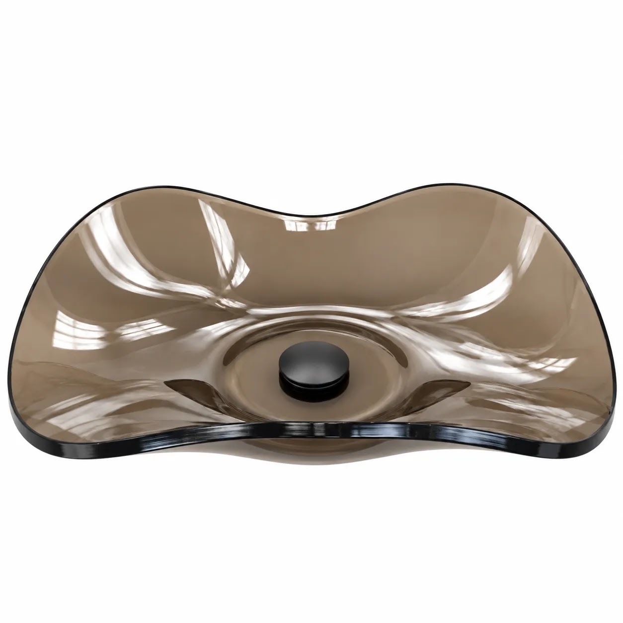 Over-Counter Basin Glacio Glass Amber SH 002