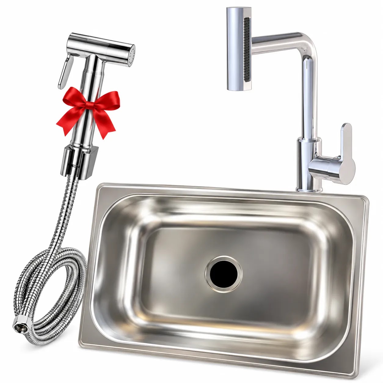 Elwan Offer 3-Piece Set (Trend Pull-Out Mixer - Galaxy Plaza Basin) + Free Bidet  29