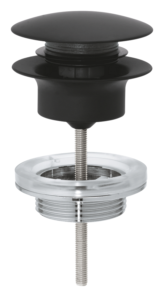 Grohe Waste set with push open plug - for wash basins with overflow - closable Phantom Black 29510KF0