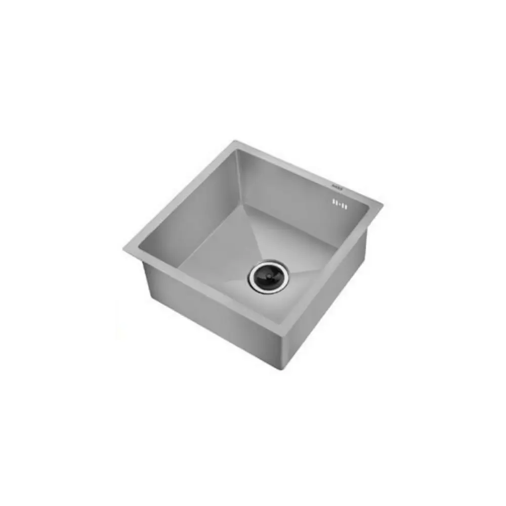 Hans Handmade Kitchen Sink 46 × 46 cm With Drain Chrome H 46-46