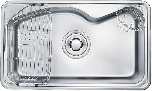 Coni Kitchen Sink Wave 51.5 x 86 cm 0.7 mm With Accessory And Drain WV 860