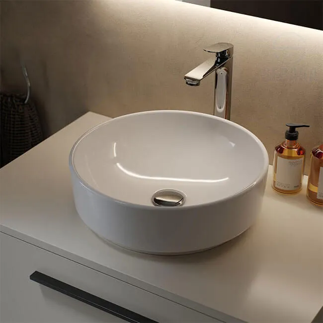 Ideal Standard iLife Over Top Circular Washbasin 40 × 40 cm White G 573301