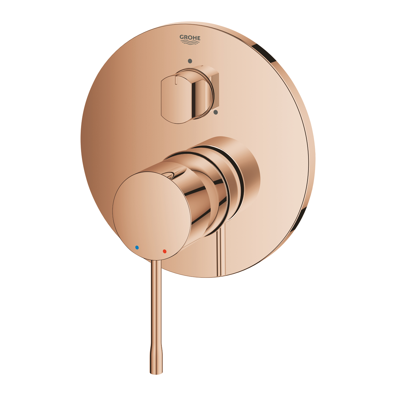 Grohe Essence Bathtub Concealed Mixer with diverter, 3-Motion Circular, Glossy Rose Gold , 24169DA1