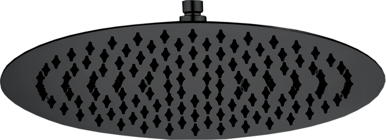 Lutz Round Stainless Steel Built-in Shower head 30 cm - Matte Black