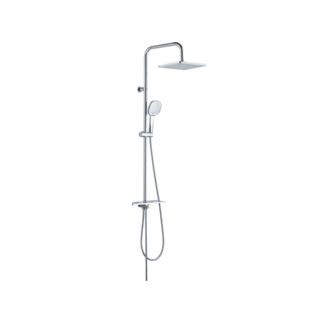 Lutz square shower set 2 x 1 chrome - E62030502