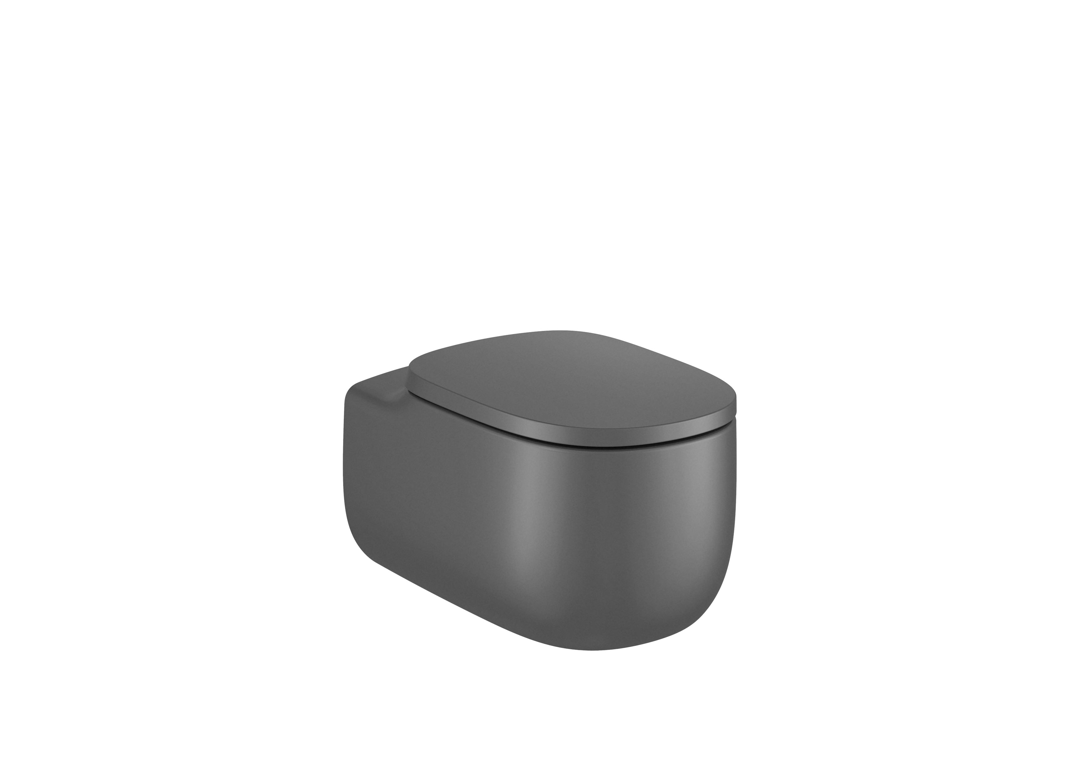 Roca Beyond Vitreous china wall-hung Rimless WC Onyx Dark Grey A3460BE640