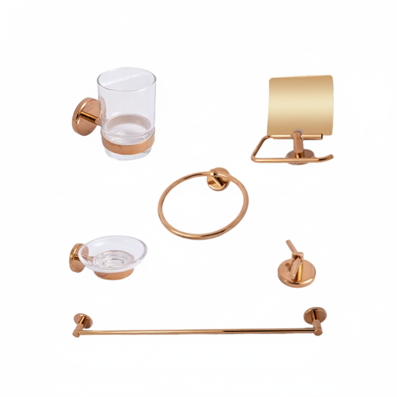 KLUDI RAK Project 6-Piece Accessory Set - Glossy Gold