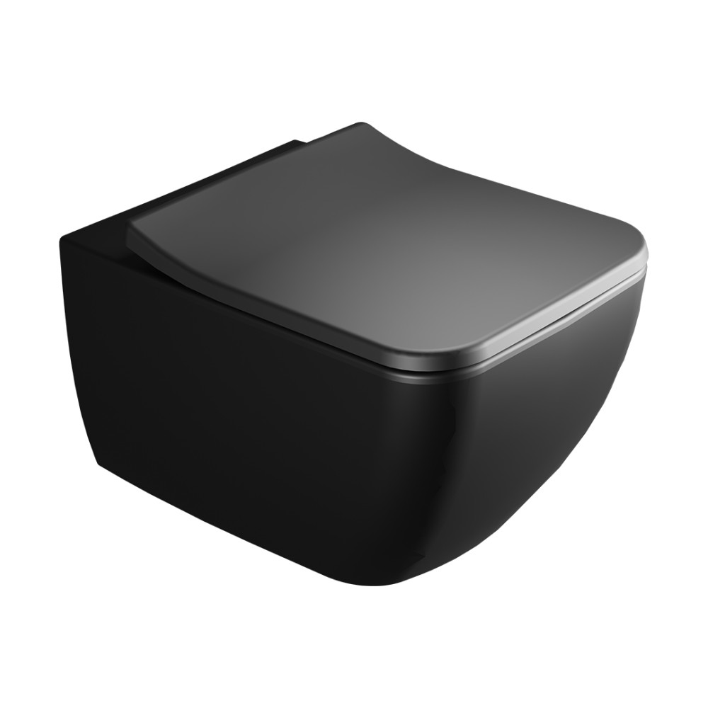 Villeroy & Boch Vantichillo Wall-hanging toilet Rimless With Douche Matte Black 4611B338