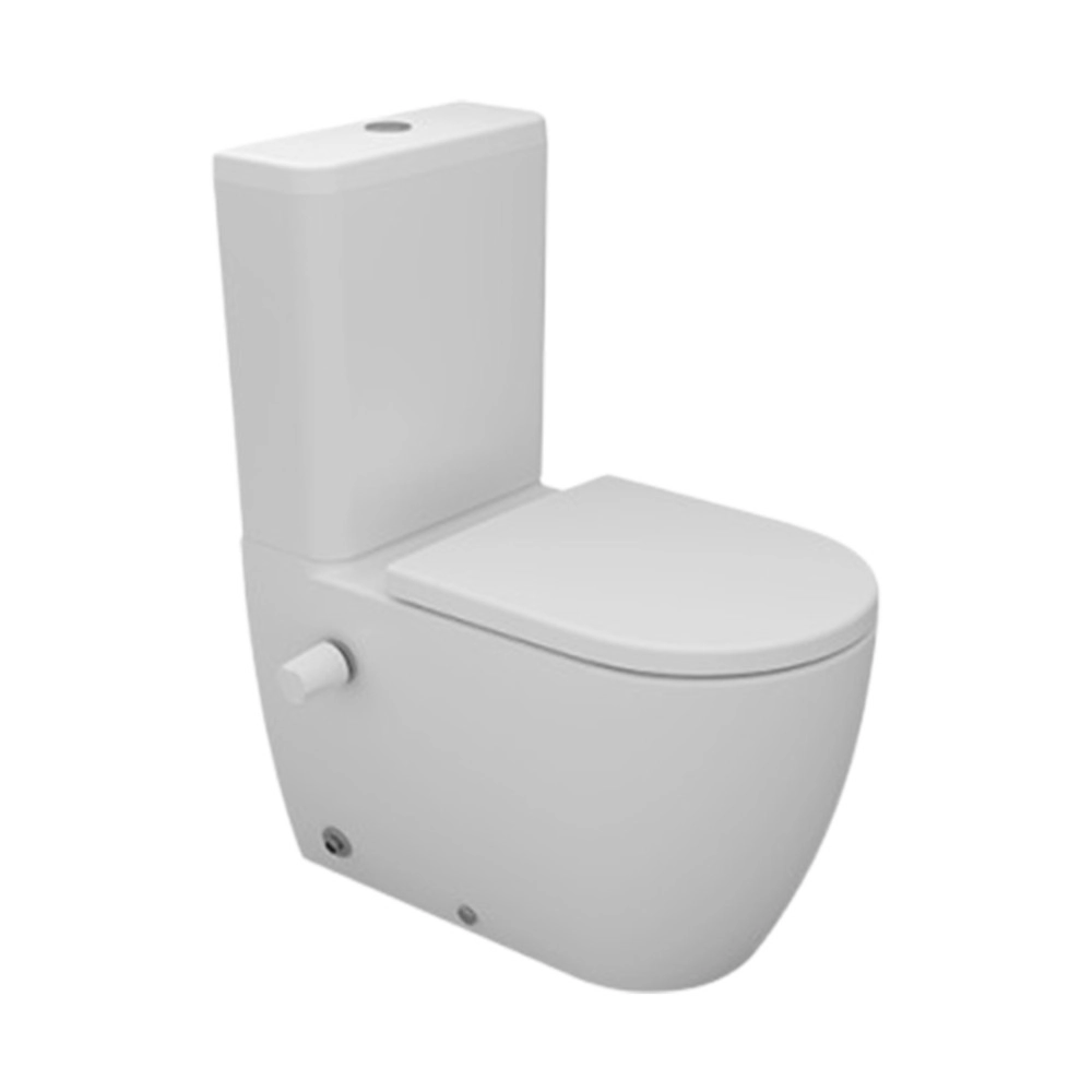 Sanipure Vega Back to Wall Combination Toilet with Soft Close Seat & Cover and Tank White