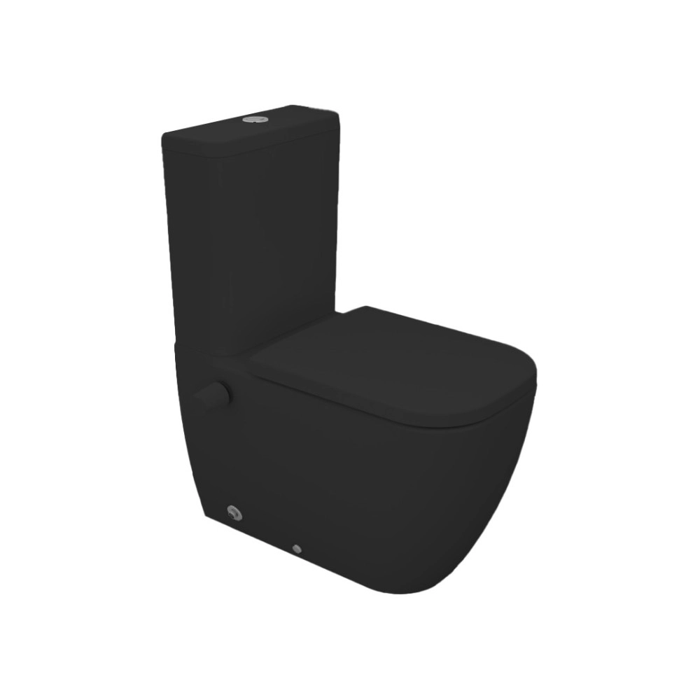 Sanipure Magnus Back to Wall Combination Toilet with Soft Close Seat & Cover  and Tank Matt Black